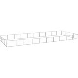 vidaXL Pasji boks srebrn 40 m² jeklo | Shoptok.si