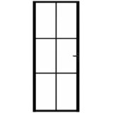 Sobna vrata od stakla ESG i aluminija 83 x 201,5 cm crna | Eponuda.ba