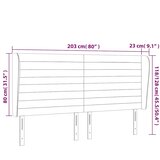  Uzglavlje s ušima tamnoplavo 203x23x118/128 cm baršunasto | shoptok.hr