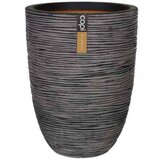 Capi Vaza Nature Rib elegantna nizka 36x47 cm antracitna Cene