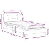 Krevet s madracem bijeli 80 x 200 cm od umjetne kože | shoptok.hr