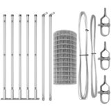 vidaXL Euro Ograda sa 7 Flanširanih Stupova 0.4x10 m Galvanizirani čelik | shoptok.hr
