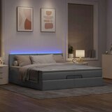 vidaXL okvir kreveta s madracima svijetlosivi 200x200cm od tkanine | shoptok.hr