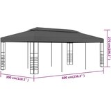  Sjenica/šator 3 x 6 m antracit | shoptok.hr