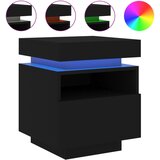  The Living Store Nočna omarica z LED lučkami črna 40x39x48,5 cm - Nočna Omarica, (21453622) | Shoptok.si