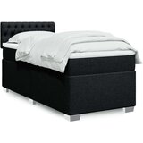 vidaXL Box spring postelja z vzmetnico črn 90x190 cm blago | Shoptok.si