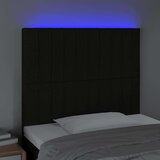  Posteljno vzglavje črno 80x5x118/128 cm blago, (20933778) | Shoptok.si