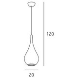  MAXLIGHT P0436 - Visilica na sajli DROP, 1x E27/40W/230V, prečnik 20 cm, zlatna | Eponuda.com