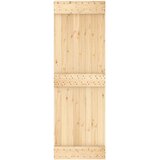 Klizna vrata s priborom za montažu 70 x 210 cm masivna borovina | shoptok.hr