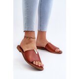 EVENTO PE1 Women's Eco Leather Flat Heel Slippers Brown Maliha | Shoptok.si