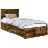  Krevetna konstrukcija Dimljeni hrast 90 x 190 cm | Shoptok.si
