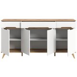 MID.YOU Komoda Stockholm, Barva Hrasta, Bela | Shoptok.si