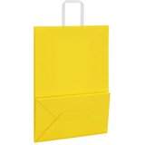  Papirnate vrećice 250 kom s ručkama žute 32x17x44 cm | shoptok.hr