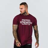 GymBeam muška majica Free Your Strength Maroon White