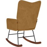  Stolica za ljuljanje smeđa baršunasta | shoptok.hr