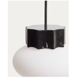 Kave Home Bela/črna kovinska viseča svetilka s steklenim senčilom ø 15 cm Idela – | Shoptok.si