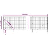  Ograda od žičane mreže sa šiljastim držačima zelena 2 x 10 m | shoptok.hr