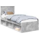 Okvir za krevet s uzglavljem Betonska siva 75 x 190 cm | shoptok.hr