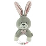 Baby Mix Plišana zvečka Zeko Grey & Pink | shoptok.hr