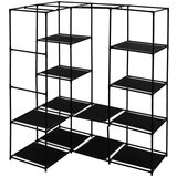 vidaXL 282449 Corner Wardrobe Black 130x87x169 cm | shoptok.hr