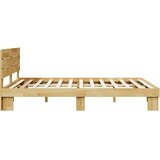  Okvir kreveta uzglavljem bez madraca 135x190 cm puno drvo hrast | Eponuda.com