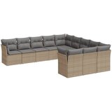  The Living Store Vrtna sedežna garnitura 11-delna z blazinami bež poli ratan - Vrtna Sedežna Garniture, (21449400) | Shoptok.si