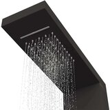 vidaXL Panel za tuš aluminij črne barve | Shoptok.si