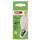  LED žarnica Filament Mini Globe / E14 / 3,4 W (40 W) / 470 lm / Toplo bel | Shoptok.si