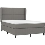  Box spring posteljni z vzmetnico temno siv 140x190 cm blago, (20735439) | Shoptok.si