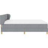  Postelja s pomičnim dnom in vzmetnico Svetlo siva 180x200 cm Tkanina, (22052817) | Shoptok.si