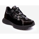 Kesi Leather Patented Women's Sports Shoes Zazoo Black | Shoptok.si