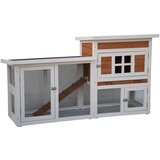  Kavez za zečeve Villa bijelo-smeđi 147 x 50 x 80 cm | shoptok.hr