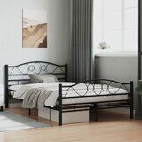 Maison Chic Posteljni okvir - Dvoposteljna postelja - Zakonska postelja črn jeklen 120x200 cm-J14164, (21766678) | Shoptok.si