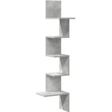  Zidne kutne police siva boja betona 32x32x127,5 cm od iverice | Eponuda.ba