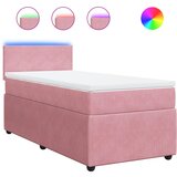The Living Store Box spring postelja z vzmetnico roza 80x200 cm žamet - Box Spring Postelja, (21492499) | Shoptok.si