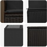  Set sofe 6 kom. Crna Poli Rattan i čelik | shoptok.hr
