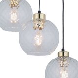 Luster na sajli DEVON 3xE27/15W/230V crna/prozirna | Eponuda.com