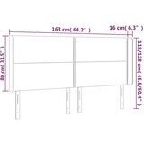  Uzglavlje s ušima tamnosivo 163x16x118/128 cm od tkanine | shoptok.hr