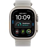 Apple watch ultra 4 gps + cellular 49mm natural titanium case with translucent grey ocean band (MJAD4SE/A) Cene