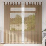 Voile zavjese s petljama 2 kom svijetlosmeđe 140x245 cm Cene