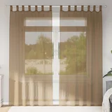 zavjese s petljama 2 kom svijetlosmeđe 140x245 cm