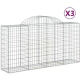  Lučne gabionske košare 3 kom 200x50x100/120cm pocinčano željezo | shoptok.hr