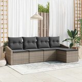  Set sofe 5 kom. Siva poliratan 233 x 117 x 85 cm | shoptok.hr