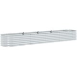 Furnova Visoka greda 400x80x44 cm pocinkano jeklo srebrna, (21920955) | Shoptok.si