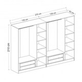 Hanah home Ormar Kale 270x210x52cm Siva | Eponuda.ba