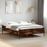  Okvir za krevet boja hrasta 150x200cm konstruirano drvo i metal | shoptok.hr