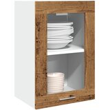 vidaXL Viseći stakleni ormarić boja staro drvo 40x31x60 cm drveni | shoptok.hr