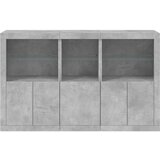 vidaXL Komoda z LED lučkami betonsko siva 162x37x100 cm Cene