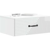  Stenski nočni omarici 2 pcs Bela visok sijaj 49 x 34,5 x 20 cm, (5000209887) | Shoptok.si