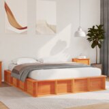 KREVET S POLICAMA WAX BRAUN 160 x 200 cm od čvrstog bora | shoptok.hr